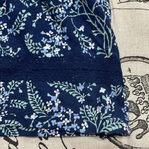 Lucky Brand Floral Pintuck Cotton Peasant Blouse - Picture 7 of 12